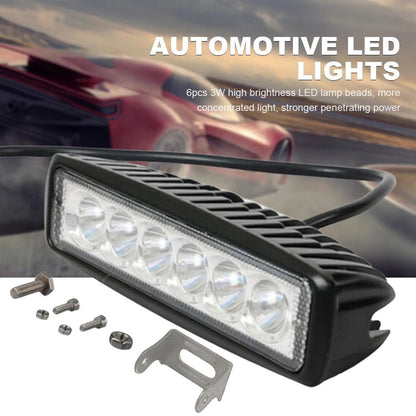 18W 6 LED Car LED Work Light DRL High Brightness Spotlight Headlight Fog Lamp 12V - TechTrendzNz