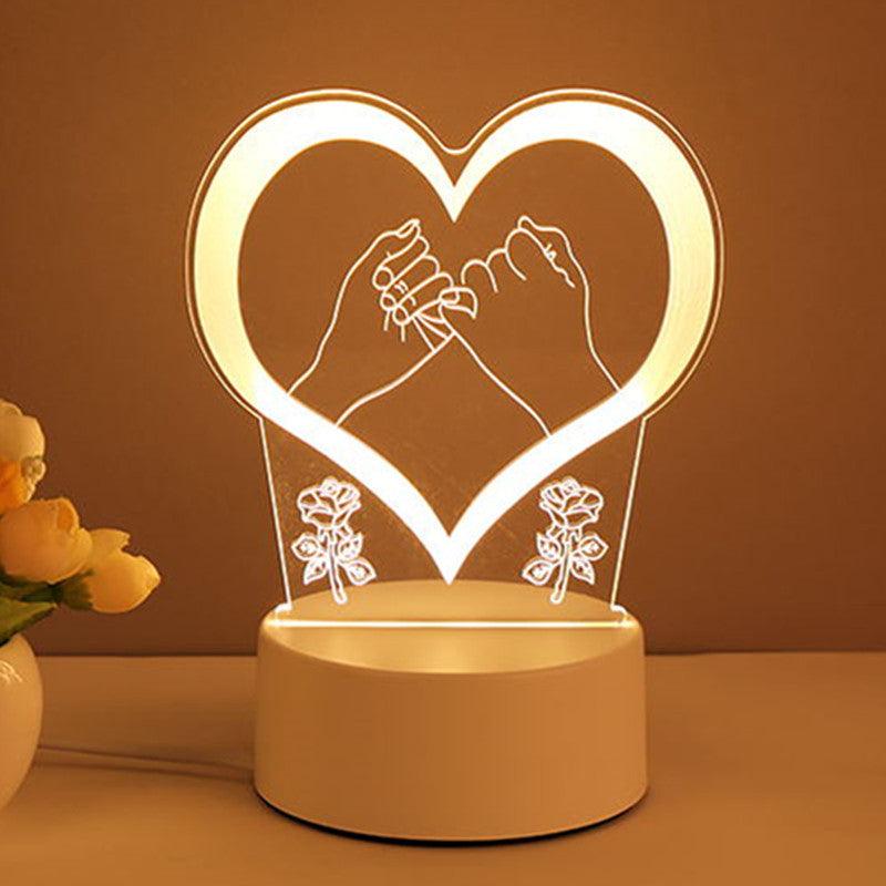 3D Lamp Acrylic USB LED Night Lights Neon Sign Lamp Xmas Home Decorations For Room Decor Valentines Day Gifts - TechTrendzNz