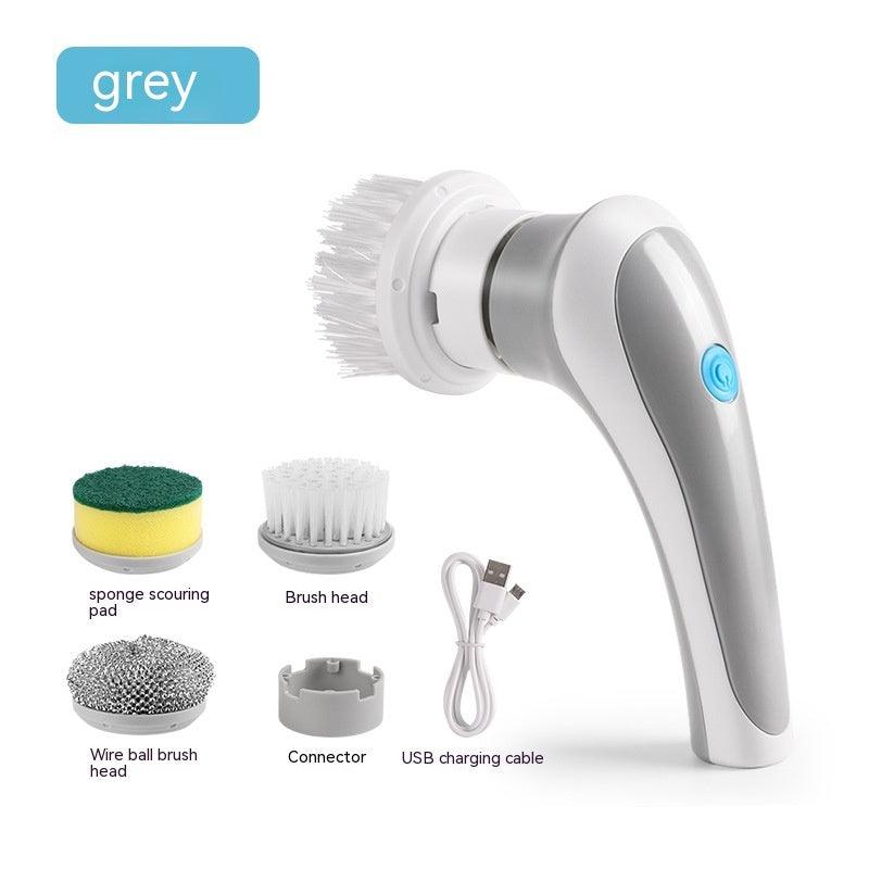 Electric Cleaning Brush 4 In 1 Spinning Scrubber Handheld Electric Cordless Cleaning Brush Portable - TechTrendzNz