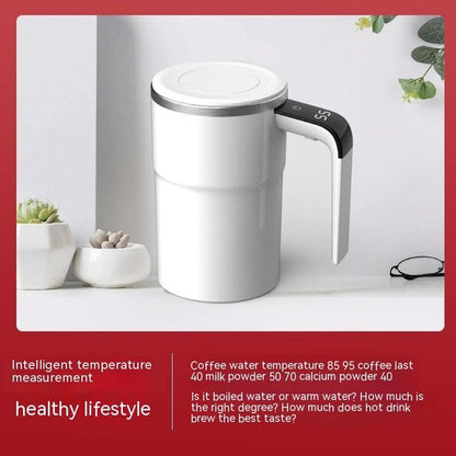 Electric Coffee Mug USB Rechargeable Automatic Magnetic Cup IP67 Waterproof Food-Safe Stainless Steel For Juice Tea Milksha Kitchen Gadgets - TechTrendzNz