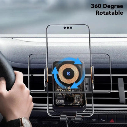 Essager 15W Qi Wireless Charger Car Phone Holder Air Vent Mount Stand For iPhone Samsung Cell Phone Support Fast Charging - TechTrendzNz