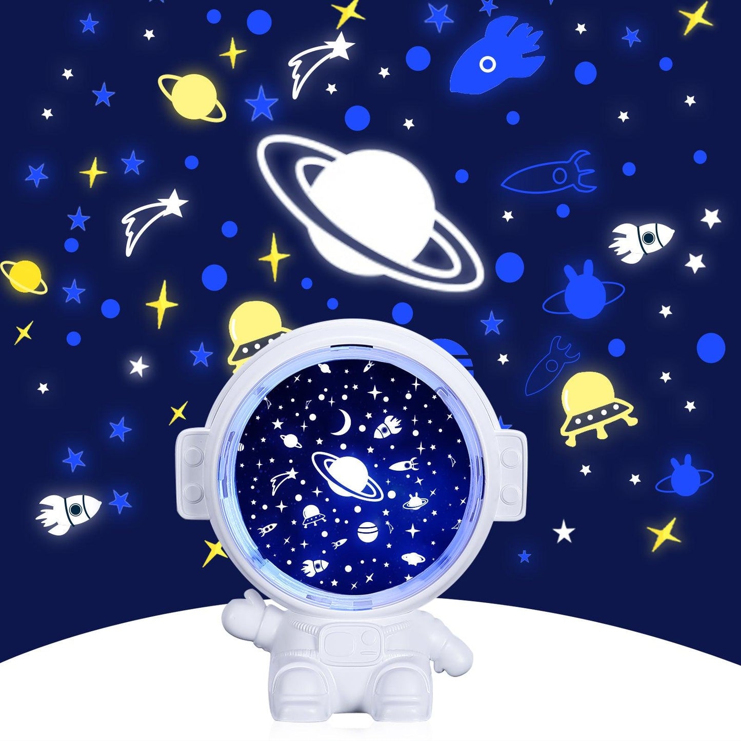 Galaxy Star Projector Starry Sky Night Light Astronaut Lamp Room Decr Gift Child Kids Baby Christmas Spaceman Projection - TechTrendzNz