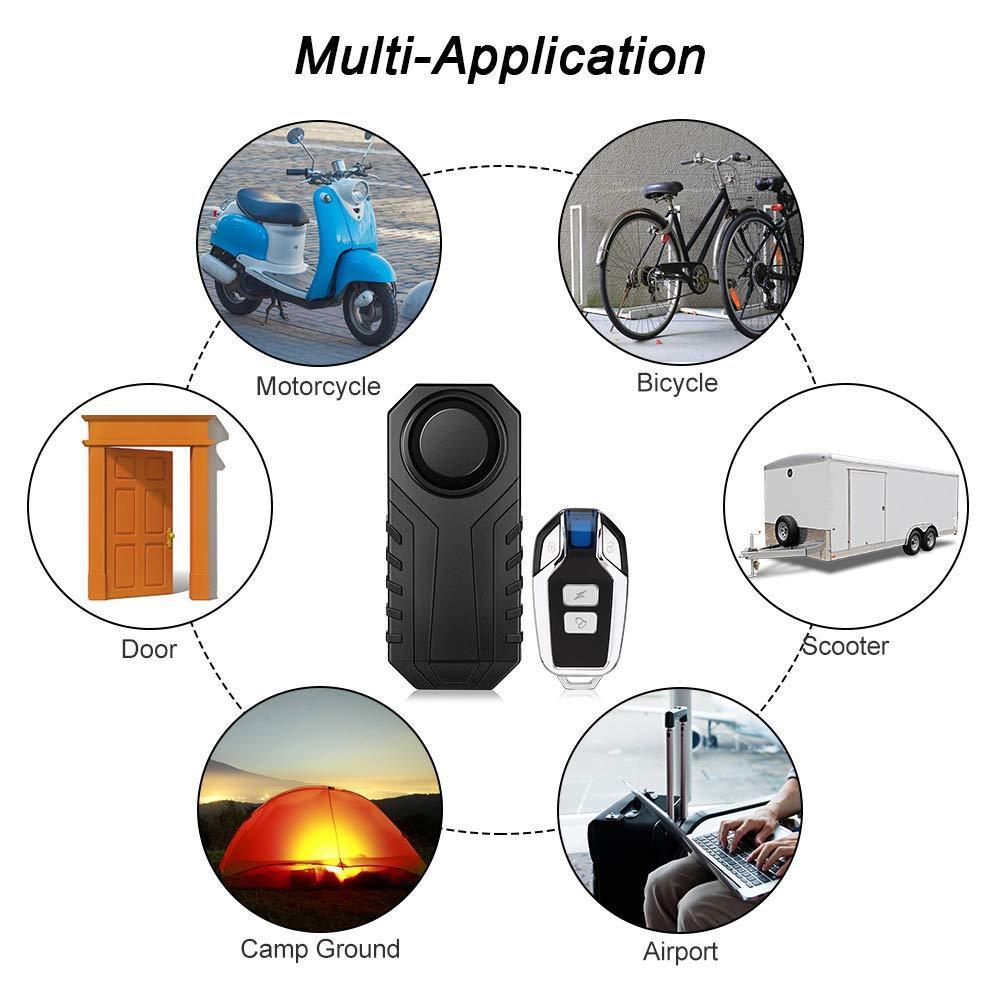 Installation-free Rainproof Large-volume Electric Car Alarm Bicycle Motorcycle Anti-theft Device - TechTrendzNz