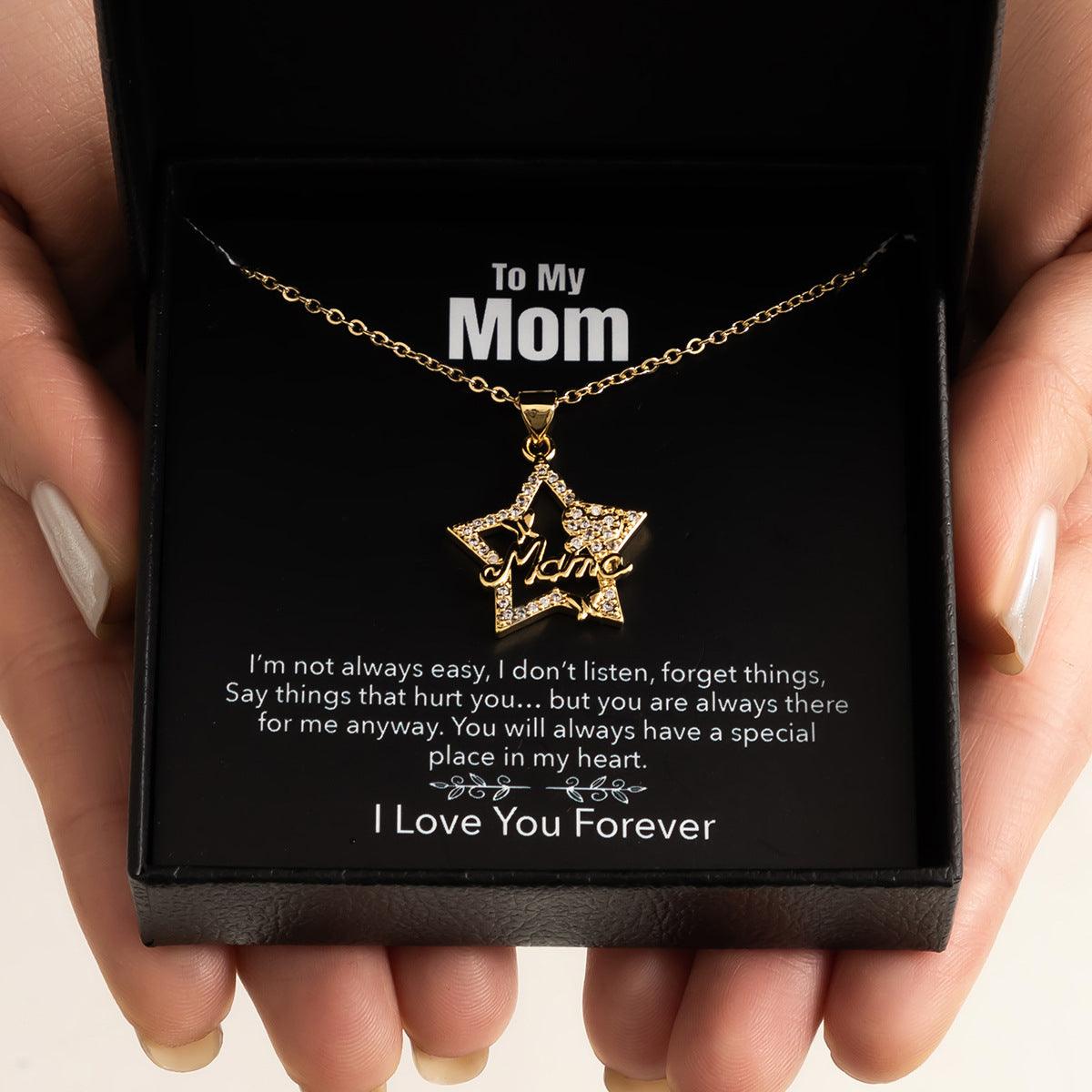 Mother's Day Necklace Gift Box Love Necklace For Women Fine Jewelry Women Accessories Fashion Jewelry - TechTrendzNz