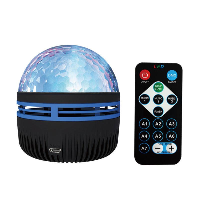 Music dynamic water ripple remote control magic ball projection light romantic atmosphere night light starry aurora seven-color star atmosphere light - TechTrendzNz