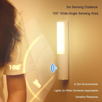 New Style Smart Human Body Induction Motion Sensor LED Night Light For Home Bed Kitchen Cabinet Wardrobe Wall Lamp - TechTrendzNz