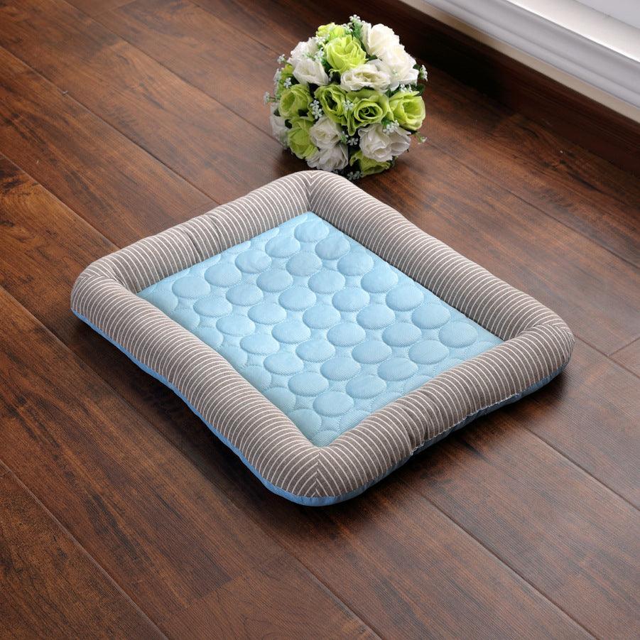 Pet Cooling Pad Bed For Dogs Cats Puppy Kitten Cool Mat Pet Blanket Ice Silk Material Soft For Summer Sleeping Blue Breathable - TechTrendzNz