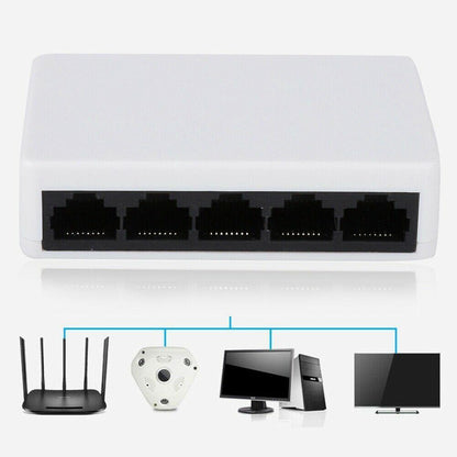 Port 100 Mbps Ethernet Switch, Ethernet Shunt Hub - TechTrendzNz