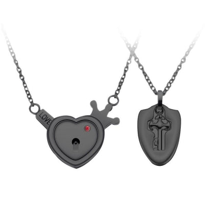 Titanium Steel Couple Love Lock, Bracelet, Key Set, Necklace - TechTrendzNz