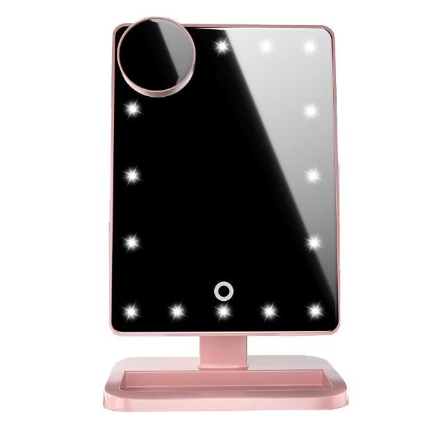 Touch Screen Makeup Mirror With 20 LED Light Bluetooth Music Speaker 10X Magnifying Mirrors Lights - TechTrendzNz