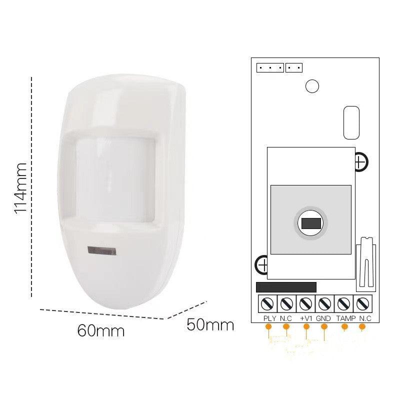 Wired Pir Motion Sensor Passive Infrared Detector Wall Mounted Warning Alarm Relay Home Security System - TechTrendzNz