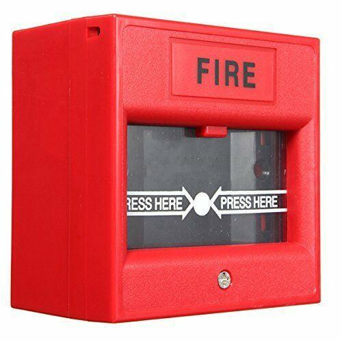Wired Security Button Hand Breaking Glass Emergency Fire Alarm - TechTrendzNz