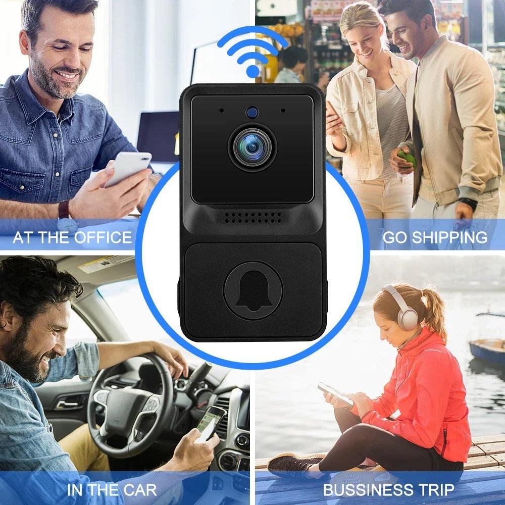 Wireless Video Doorbell Smart Home HD Camera Voice Intercom Security Protection Wifi Ring Door Bell with Chime Visual Monitor - TechTrendzNz